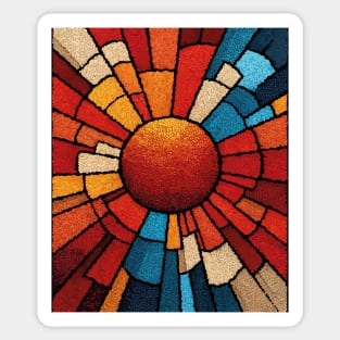 Radiant Sunburst | Stained Glass Mosaic Art Sticker